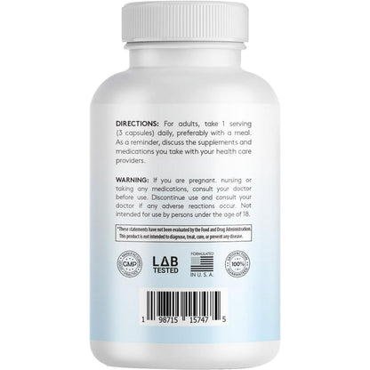 Maximum Strength Pure SAM-e 1200mg 90 Vegetable Capsules (S-Adensoyl-Methionine) Gluten Free Non-GMO