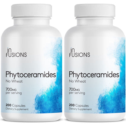 Phytoceramides 400 Capsules Skin Repair Rejuvenation Anti-Aging Support Plant-derived Ceramides 700mg Gluten Free Non-GMO - 2 Pack