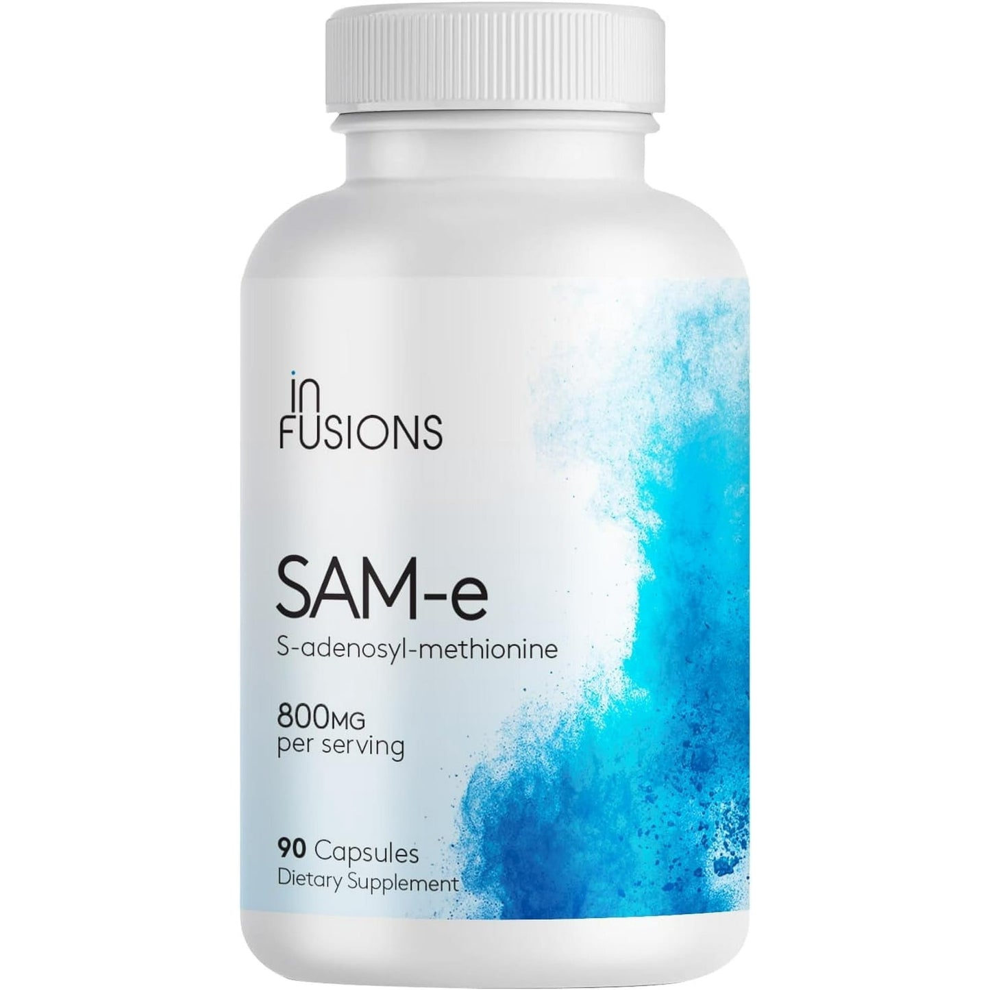 Pure SAM-e 800mg 90 Vegetable Capsules (S-Adensoyl-Methionine) Extra Strength Gluten Free Non-GMO